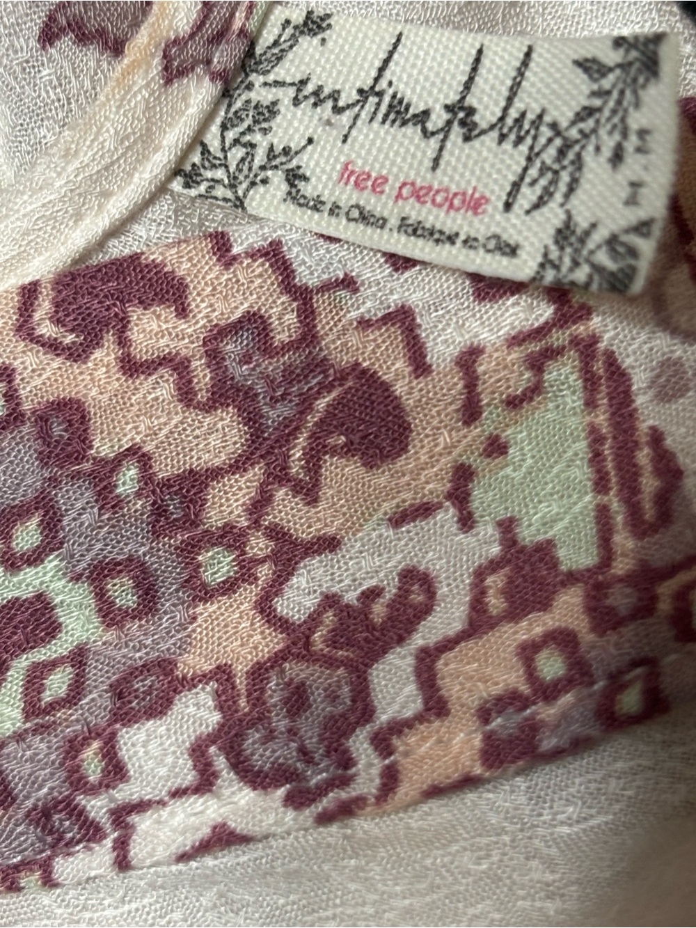 Free People Faithfully Yours Cream and Mauve Paisley Halter Maxi Dress - Picture 12 of 15